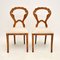 Antique Biedermeier Burr Walnut Side Chairs, Set of 2, Image 2