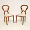 Antique Biedermeier Burr Walnut Side Chairs, Set of 2 1