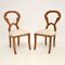 Antique Biedermeier Burr Walnut Side Chairs, Set of 2, Image 1