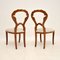Antike Biedermeier Beistellstühle aus Wurzel- & Nussholz, 2er Set 8