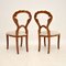 Antique Biedermeier Burr Walnut Side Chairs, Set of 2, Image 8