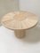 Mesa de comedor Mid-Century redonda de madera y ratán con marquetería, Imagen 5