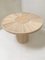 Mid-Century Round Wood & Rattan Pedestal Dining Table with Marquetry, Image 5