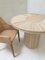 Mid-Century Round Wood & Rattan Pedestal Dining Table with Marquetry, Image 9