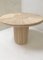 Mesa de comedor Mid-Century redonda de madera y ratán con marquetería, Imagen 6