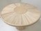Mid-Century Round Wood & Rattan Pedestal Dining Table with Marquetry 2