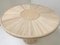 Runder Mid-Century Holz & Rattan Esstisch mit Einlegearbeiten 2