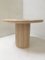 Mesa de comedor Mid-Century redonda de madera y ratán con marquetería, Imagen 7