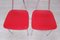 Chaises de Cuisine Vintage en Vinyle Rouge, Set de 4 7