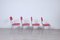 Vintage Vinyl Kitchen Chairs in Red, Set of 4, Image 4