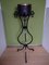 Art Deco Wrought-Iron Plant Stand with Cachepot, Set of 2 1