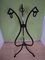 Art Deco Wrought-Iron Plant Stand with Cachepot, Set of 2 6