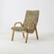 Wooden Armchair with Floral Fabric Upholstery, 1960s, Image 1