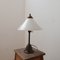 Lampe de Bureau Antique en Verre Opalin et Laiton 11