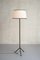Vintage Upholstered Tripod Floor Lamp by Jacques Adnet 1