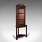 Tall Antique English Mahogany Corner Cabinet, 1900s 1