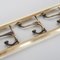 Art Deco Style Brass Paret Coat Rack, France, 1950s 8