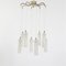 Chandelier with Brass Frame and Lacquered Metal, 1950s 1