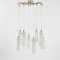 Chandelier with Brass Frame and Lacquered Metal, 1950s 2