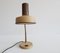 Beige Metall Tischlampe in Braun 4