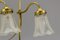 Vintage Brass & Frosted Glass Table Lamps, Set of 2 5