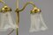 Vintage Brass & Frosted Glass Table Lamps, Set of 2, Image 5