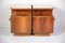 Walnut & Opaxit Glass Nightstands from Up Závody, 1950s, Set of 2 5