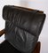 Easy Chair with Stool in Teak Upholstered with Black Leather by Arne Vodder for Komfort, Set of 2 5