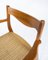 Danish Teak & Paper Cord Armchair, 1960s 5