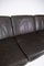 Teak Three Seater Sofa Upholstered with Black Leather by Arne Vodder for Komfort 5