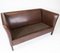 Danish Two Seater Sofa Upholstered with Dark Brown Leather, 1960s 4