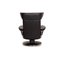 Jazz Black Leather Armchair and Stool from Stressless, Set of 2 12