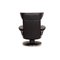 Jazz Black Leather Armchair and Stool from Stressless, Set of 2, Image 12