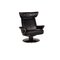 Fauteuil Jazz en Cuir Noir et Tabouret de Stressless, Set de 2 9