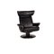 Jazz Black Leather Armchair and Stool from Stressless, Set of 2 9