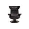 Fauteuil Jazz en Cuir Noir et Tabouret de Stressless, Set de 2 8