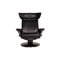 Jazz Black Leather Armchair and Stool from Stressless, Set of 2 8