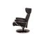 Jazz Black Leather Armchair and Stool from Stressless, Set of 2 13