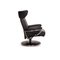 Jazz Black Leather Armchair and Stool from Stressless, Set of 2 11