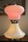 Große italienische Milchglas Tischlampe, 1960er 7