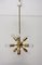 Lámpara de araña Sputnik de latón con diez brazos, años 60, Imagen 2