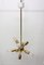 Lámpara de araña Sputnik de latón con diez brazos, años 60, Imagen 8