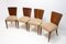 Art Deco H-214 Chairs by Jindrich Halabala for ÚP Závody, 1950s, Set of 4, Image 4