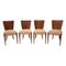 Art Deco H-214 Chairs by Jindrich Halabala for ÚP Závody, 1950s, Set of 4, Image 1