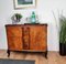 Italian Walnut Burl and Mirror Mosaic Dry Bar Cabinet, 1940s 3