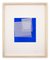 Moiré Kobaltblau, Abstrakte Malerei, 2019, Acryl auf Papier 1