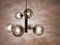 Sputnik Brass & Murano Glass Chandelier, Image 14