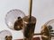 Lámpara de araña Sputnik de cristal de Murano y latón, Imagen 9
