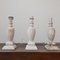Mid-Century Swedish White Marble Table Lamps, Set of 3 1