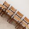 Mid-Century French Leather Dining Chairs from Maison Regain, Set of 4 6